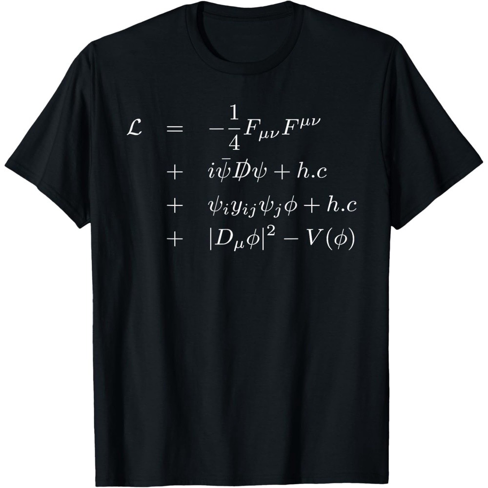 Standard Model Lagrangian Of Particle Physics Higgs Boson T-Shirt