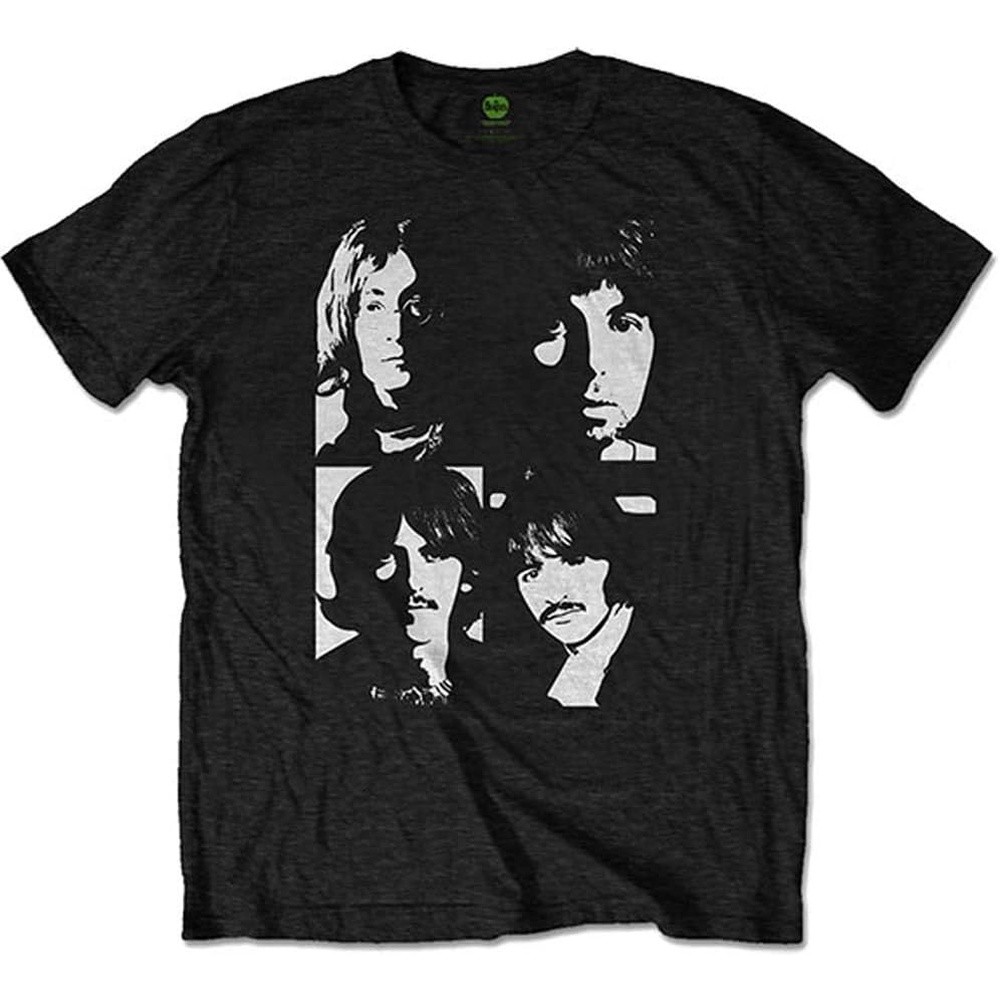 Beatles Men's Back in The USSR (Back Print) Slim Fit T-Shirt Large Black