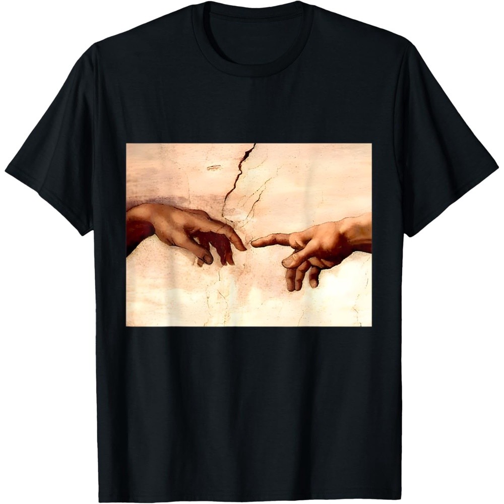 The Creation Of Adam | Michelangelo Artwork Vintage T-Shirt