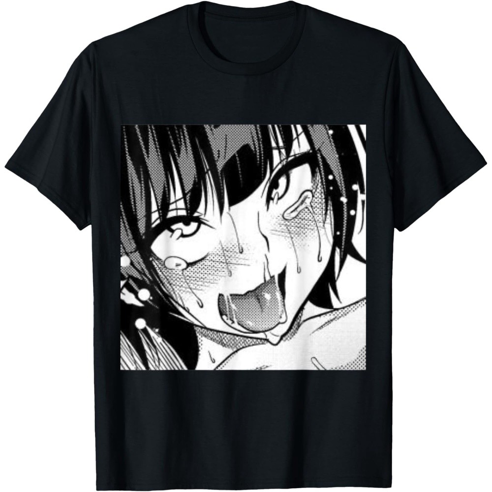 Ahegao Anime Girl With Tongue and Hands Out Weeb T-shirt T-Shirt
