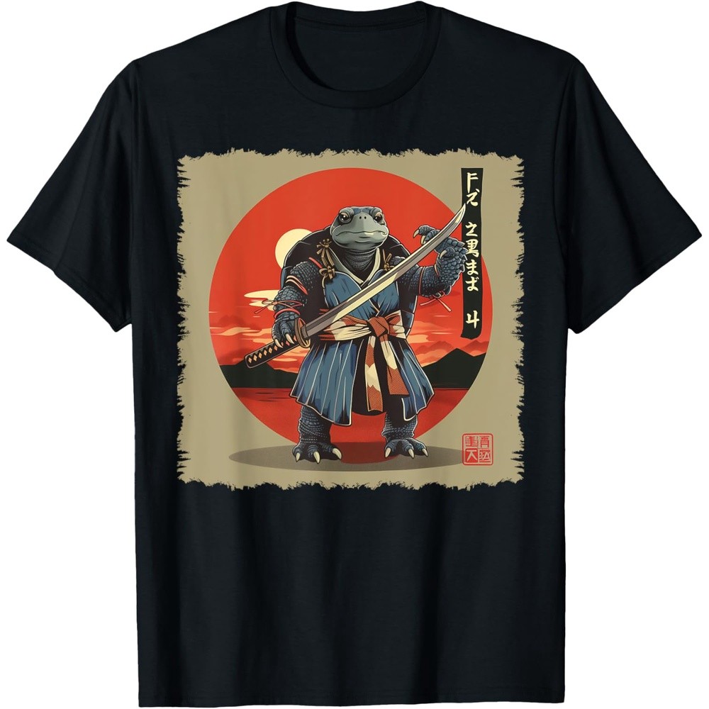 Turtle Sea Turtle Japanese Art Samurai Ukiyo-e Vintage T-Shirt