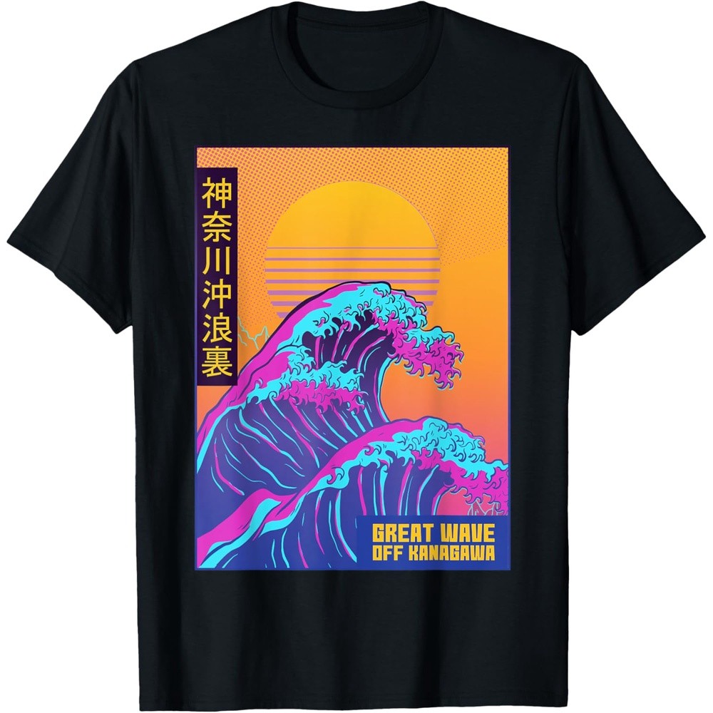 Great Wave Off Kanagawa Japanese Vaporwave Aesthetic T-Shirt