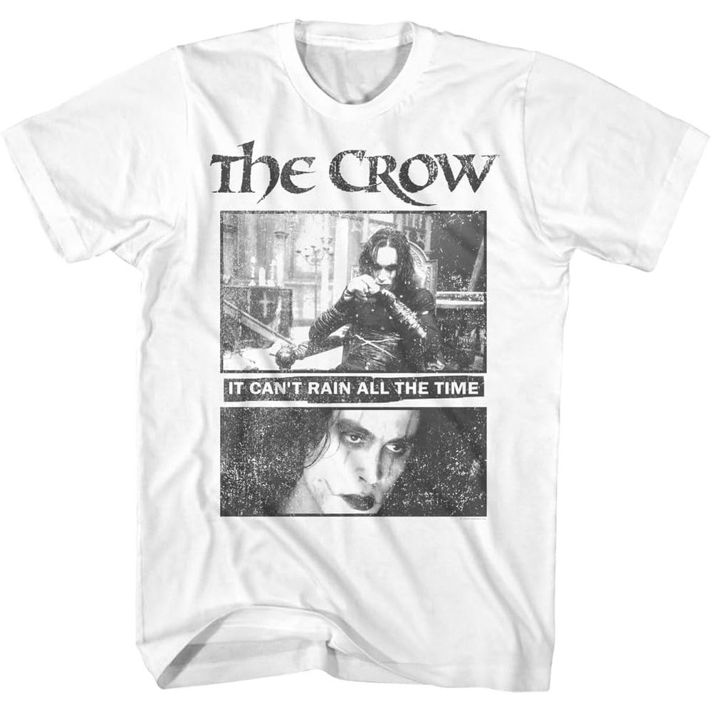The Crow Movie It's Can't Rain All The Time Mens Short Sleeve T Shirt Vintage Style Graphic Tees
