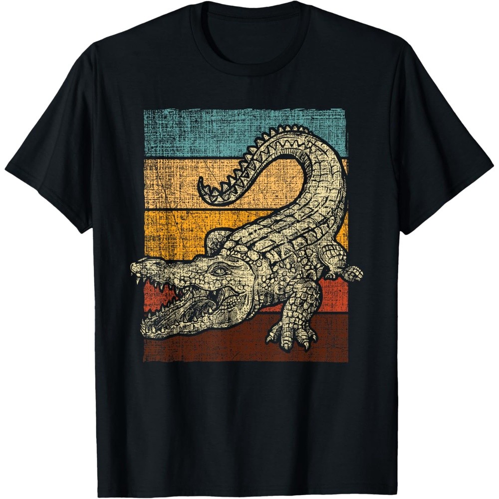 Retro Vintage Alligator Gator Crocodile Zoo Animal Lover T-Shirt