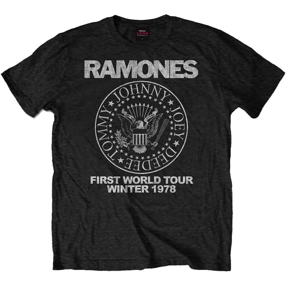 Ramones First World Tour 1978 T Shirt Size XXL Black