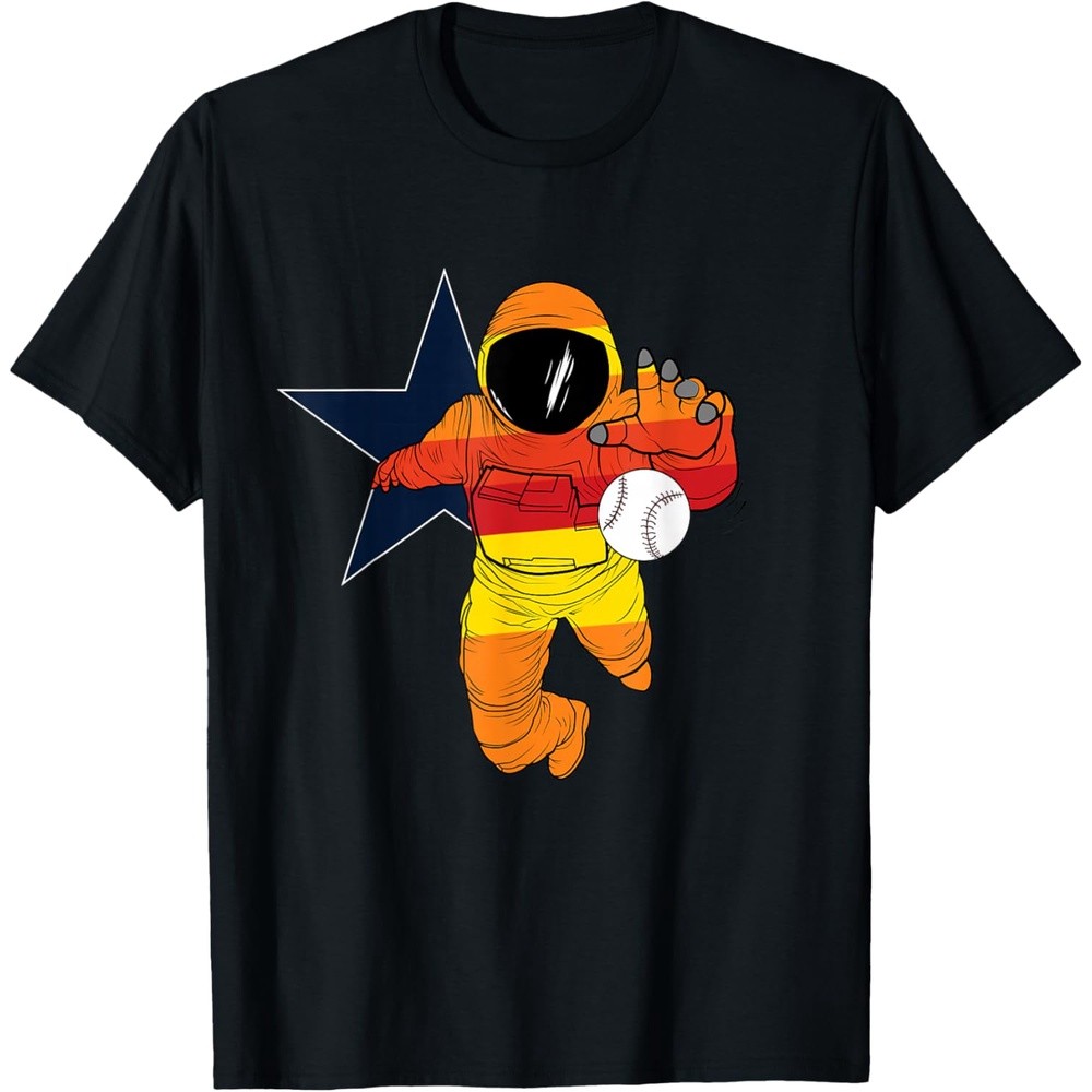 Houston Baseball Astronaut Space City T-Shirt