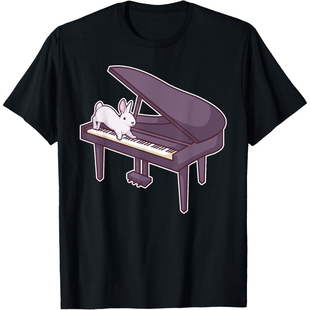Cute Grand Piano Player Pianist Musician I Hare Rabbit T-Shirt