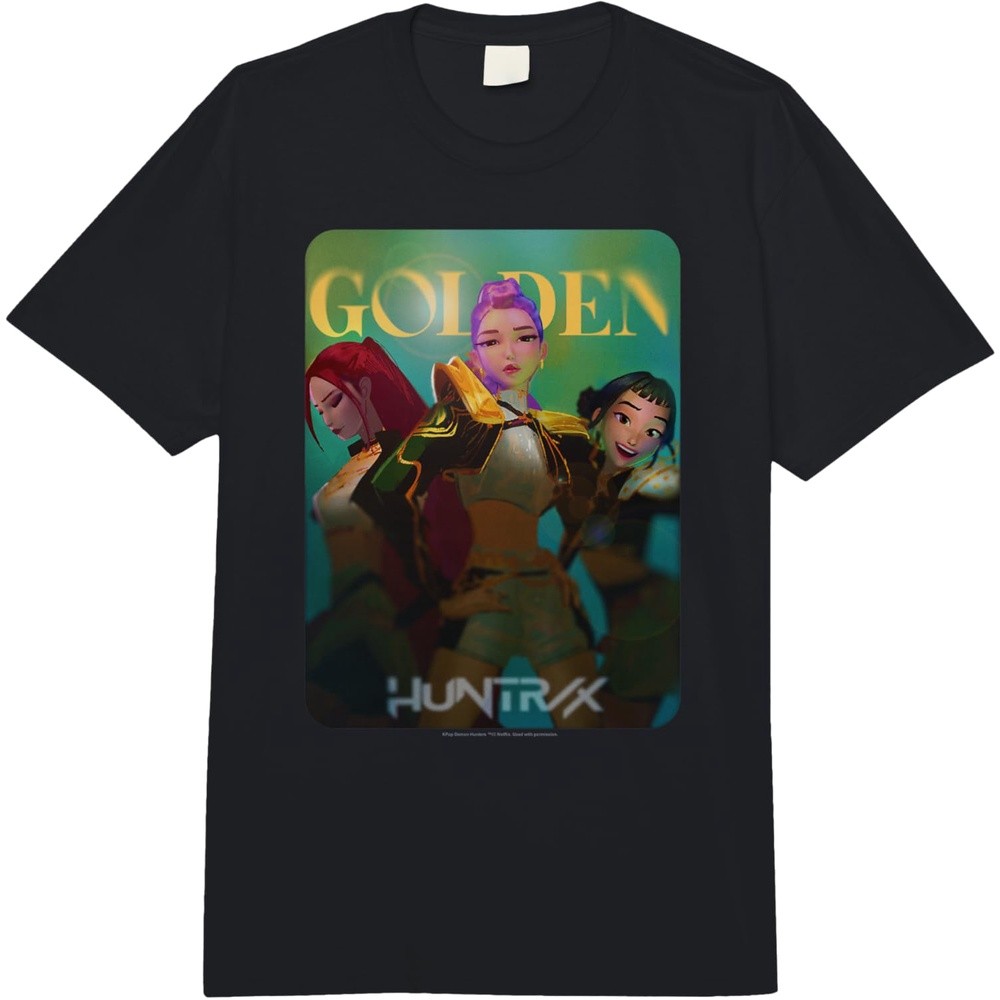Halloween Huntrix Golden Photocard Comfort Colors Adult Heavyweight T-Shirt