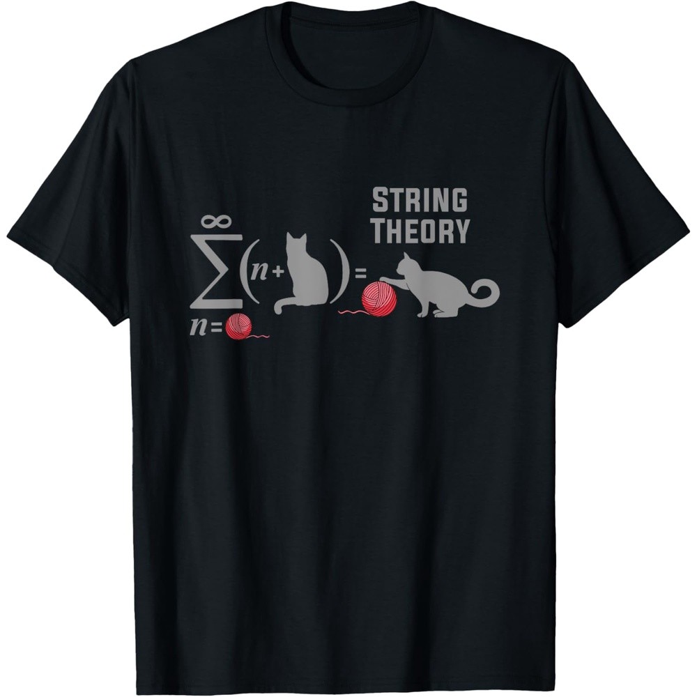 Funny Cat Kitten | Yarn | String Theory Cat T-Shirt for Men Women Boys Girls
