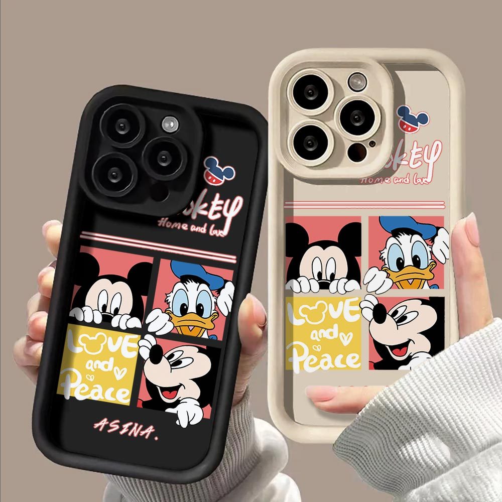 Untuk Samsung Galaxy A52 A52S 5G A32 A22 4G A12 M12 M22 Cartoon Mickey Mouse Phone Casing Soft Silic