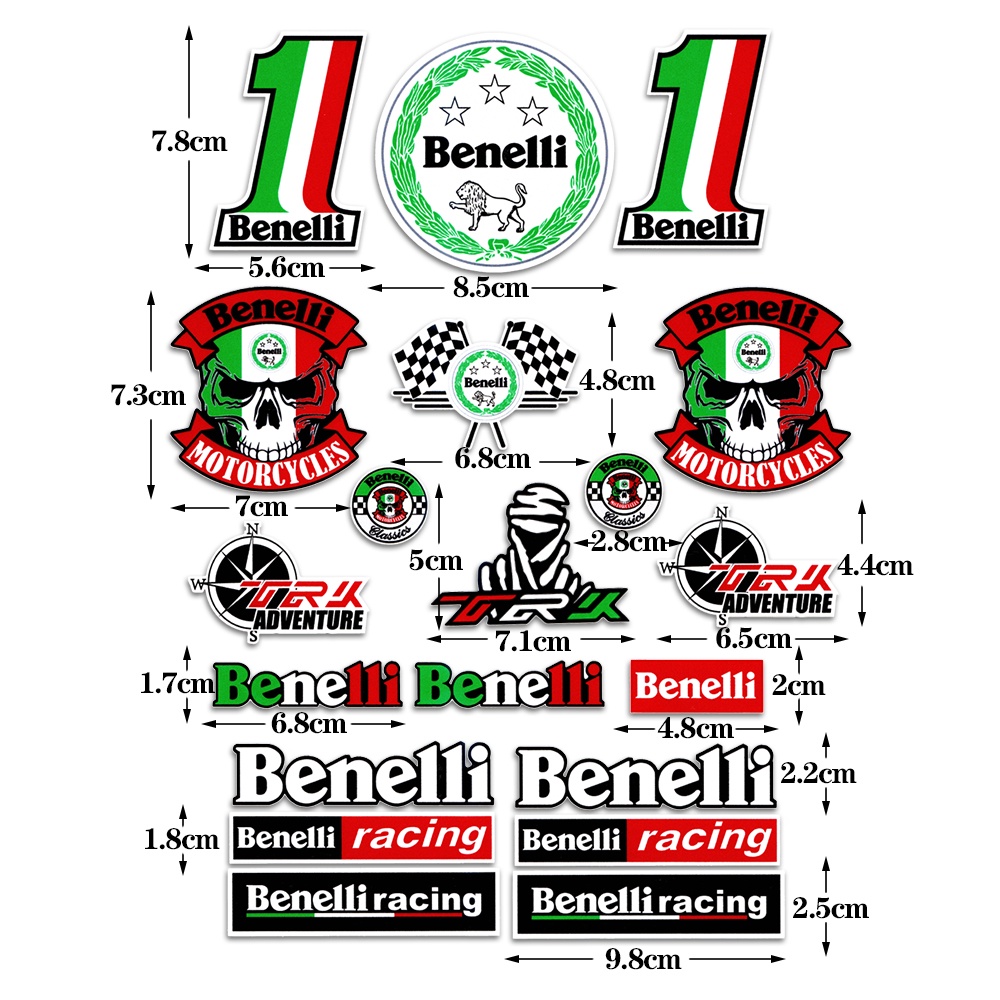 Benelli Stiker Reflektif Decal Helm Badge Motor Fuel Tank Logo Benelli 600 300 250 302 Motor Modifikasi Dekorasi