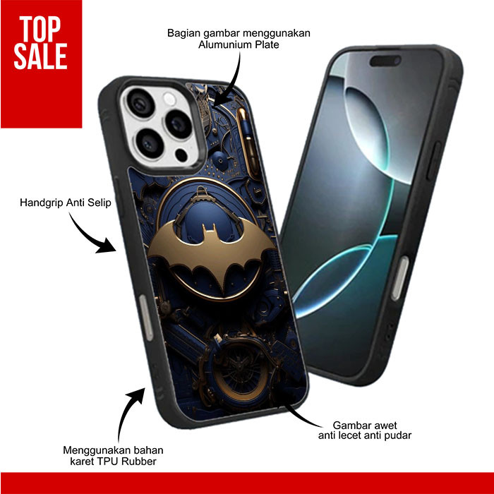 Case Casing Custom TPU Rubber iPhone 16 15 14 13 12 11 X XR XS Mini Plus Pro Max Batman RK294