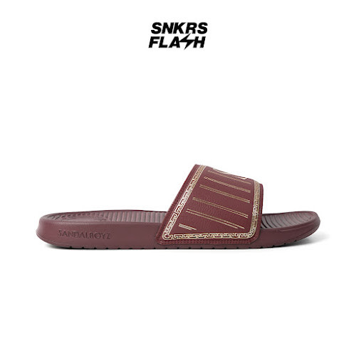 SANDALBOYZ COURT SLIDE THE MONOGRAM COLLECTION OXBLOOD Sandal Unisex - 18SHOX - Size 46