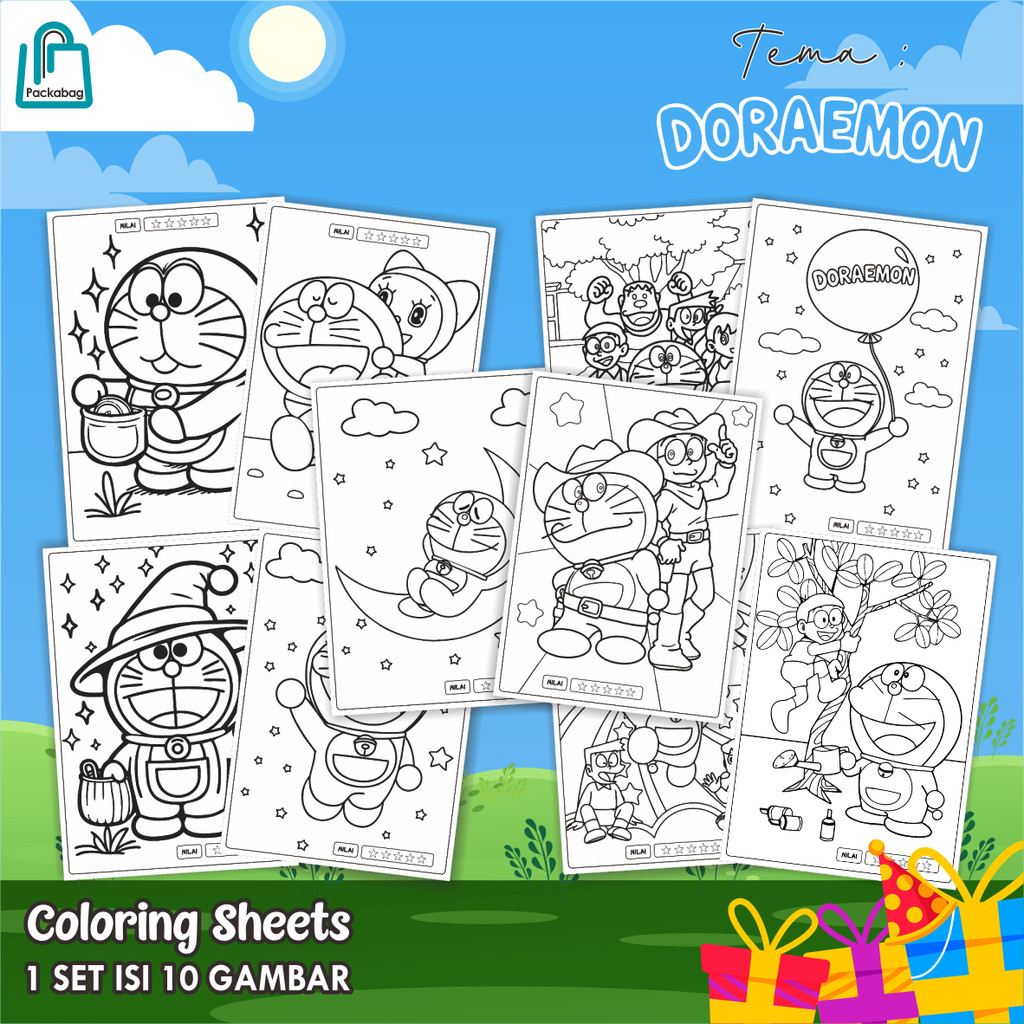 

KERTAS MEWARNAI ANAK A5 MURAH – 1 PACK ISI 10 LEMBAR – COLORING SHEETS KARTUN EDUKATIF DORAEMON