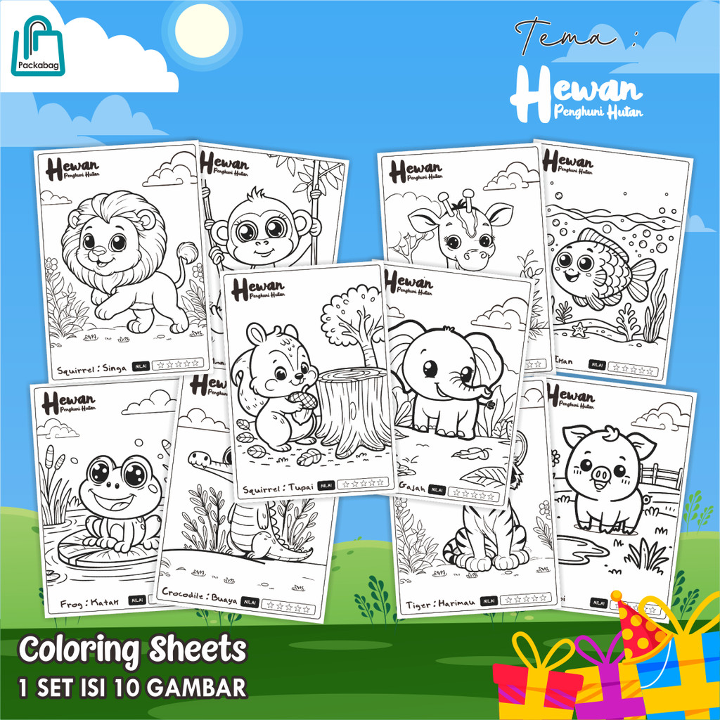 

KERTAS MEWARNAI ANAK UKURAN A5 – 1 PACK ISI 10 LEMBAR – COLORING SHEETS KARTUN EDUKATIF HEWAN PENGHUNI KERTAS MEWARNAI ANAK UKURAN A5 – 1 PACK ISI 10 LEMBAR – COLORING SHEETS KARTUN EDUKATIF HUTAN