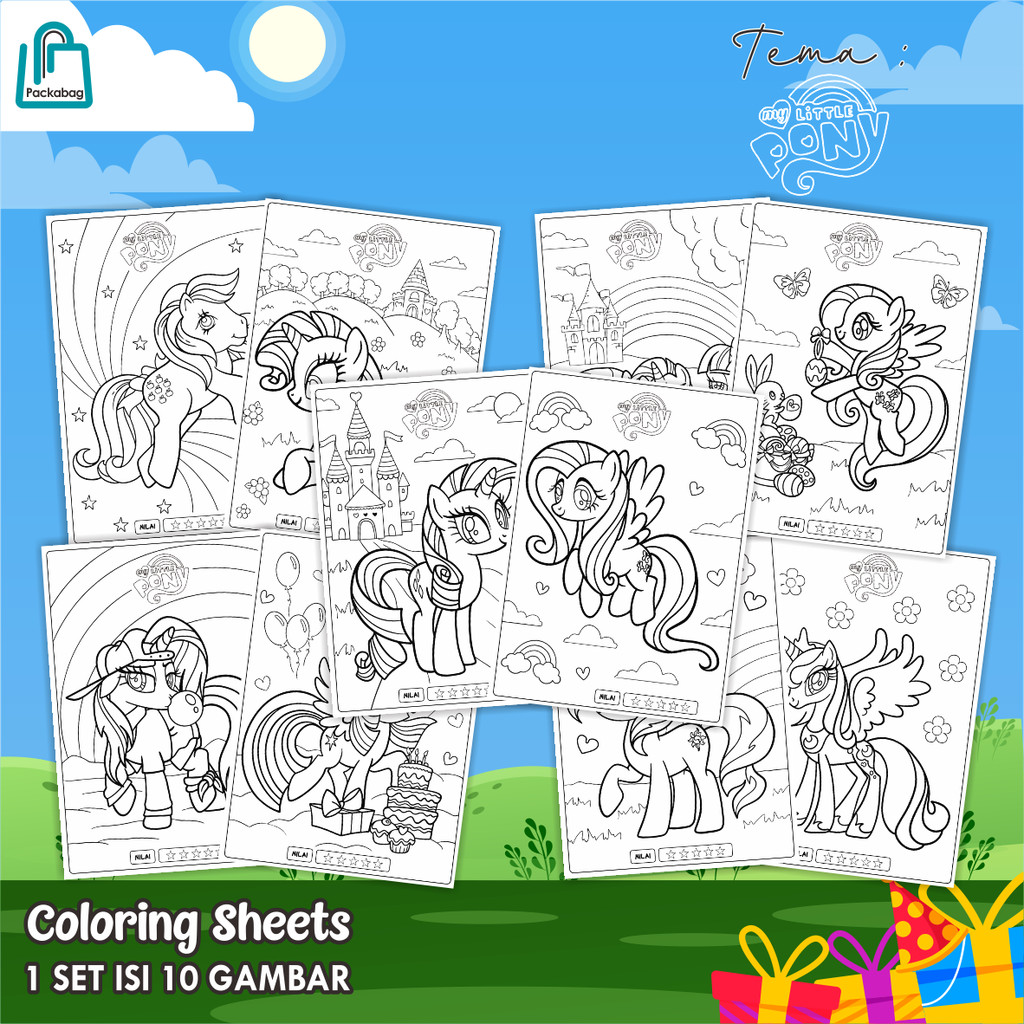

KERTAS MEWARNAI ANAK A5 MURAH – 1 PACK ISI 10 LEMBAR – COLORING SHEETS KARTUN EDUKATIF PONY