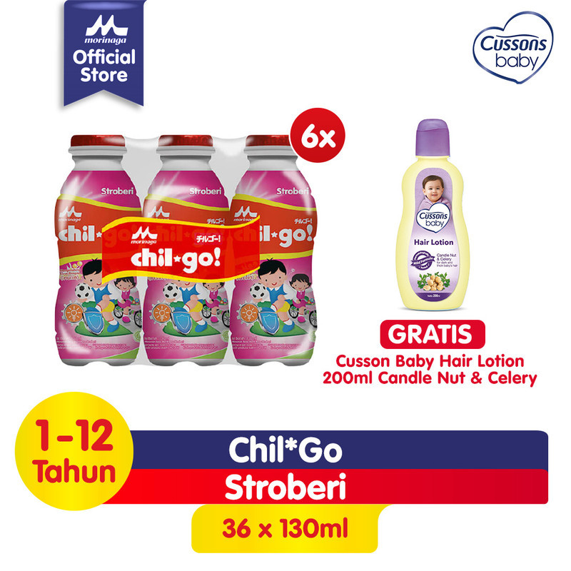 

Chil Go Milk Stroberi 36x130ml Free Cusson Baby Hair Lotion 200ml Candle Nut & Celery