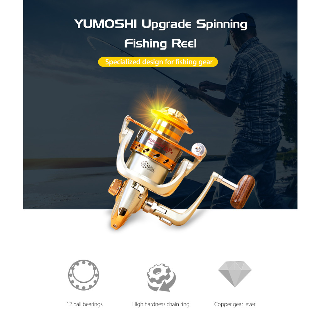 YUMOSHI REELSKING: Reel Pancing Spinning Handal 12BB