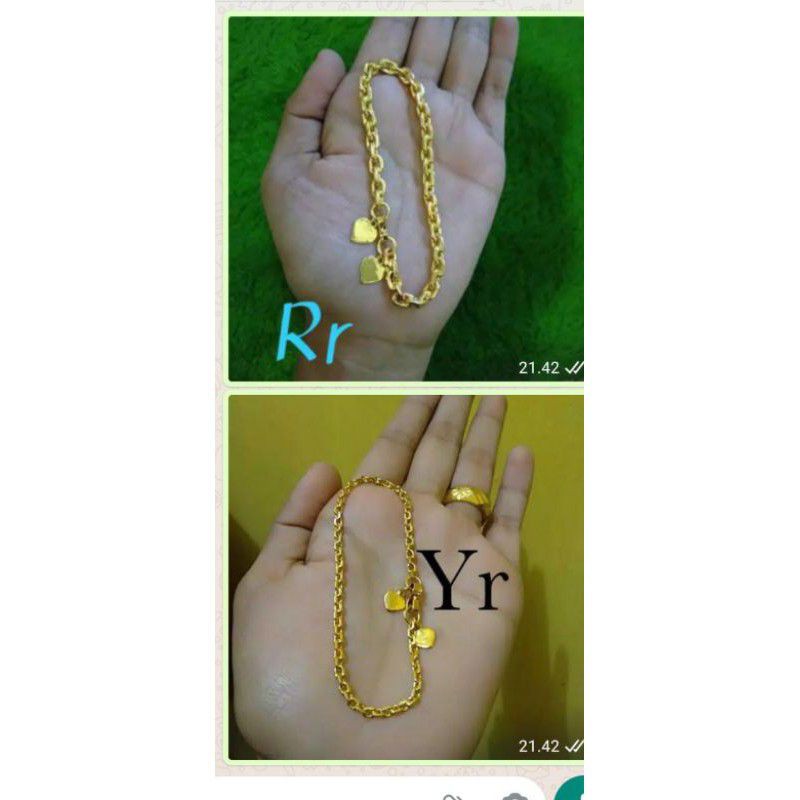 Gelang Nury rantai Medan replika mas 24k,mewah,cocok buat kado, pesta atau acara tertentu,ukuran baca keterangan ya