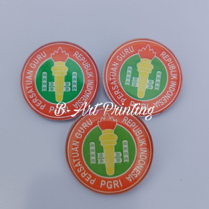 TERBAIK PIN PGRI BROS PGRI PIN PERSATUAN GURU INDONESIA UKURAN 3CM AKRILIK RESIN GLASS