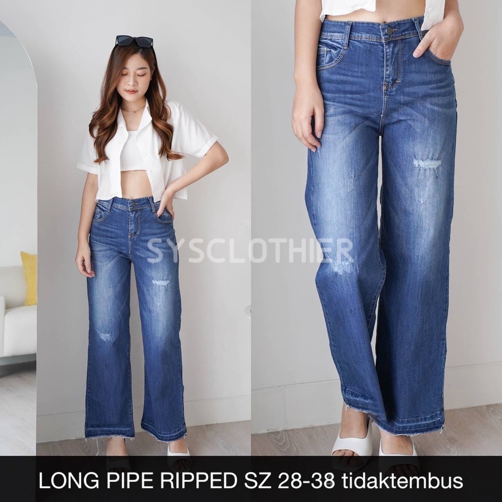 CELANA JEANS WANITA LONG PIPE JEANS SERIES -SYSCLOTHIER