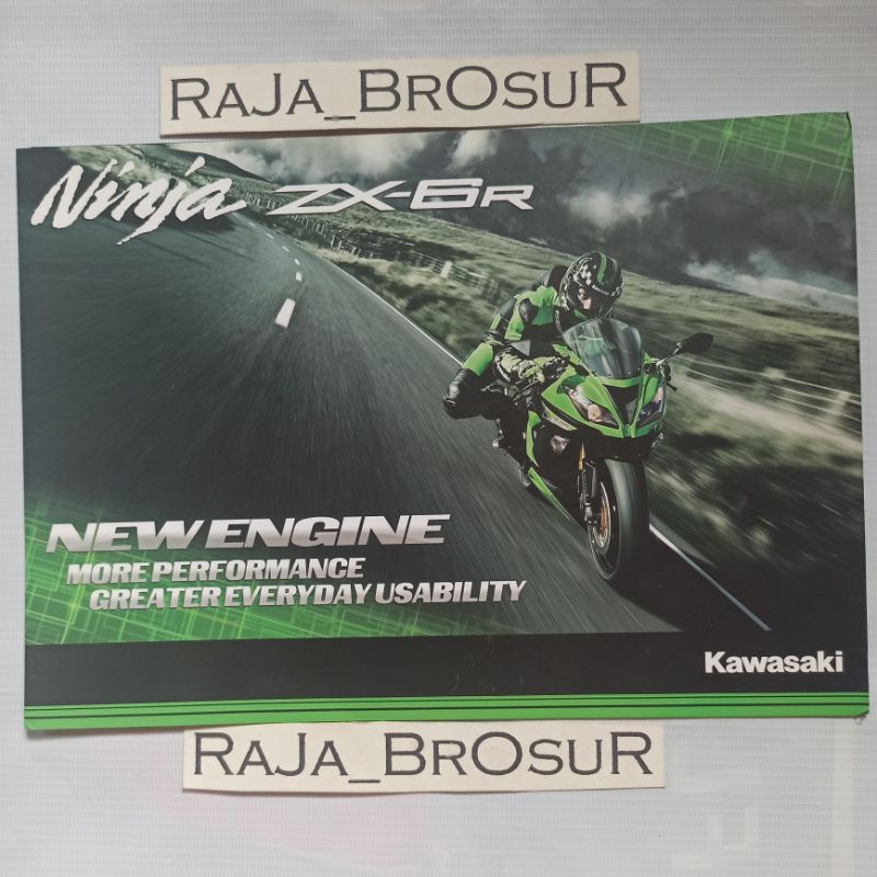 Poster brosur katalog leaflet Kawasaki Ninja ZX 6R/Ninja ZX6R 2013