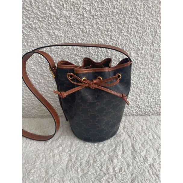 Celine Small Triomphe Drawstring Bag