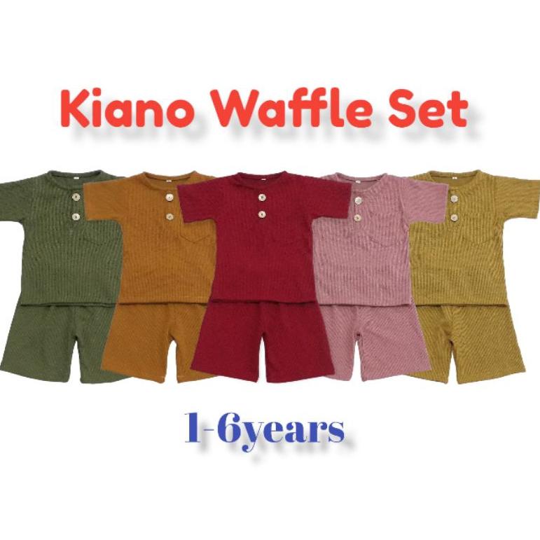 KIANO SET WAFFLE UNIQLO setelan anak baju pendek anak "BHN. 115003"