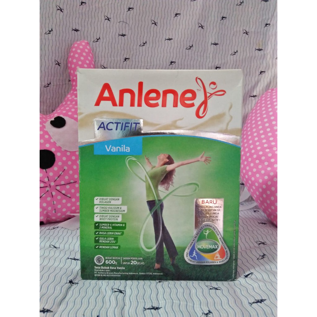 

ANLENE ACTIFIT VANILA 600 GRAM - HTA SUSU PAMPERS DIAPERS ANAK