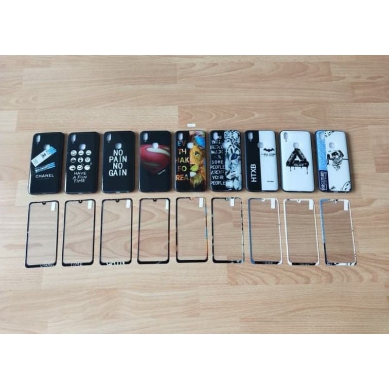 Case + Tg Vivo 1806 Fuze Case Motif Gambar Vivo V11