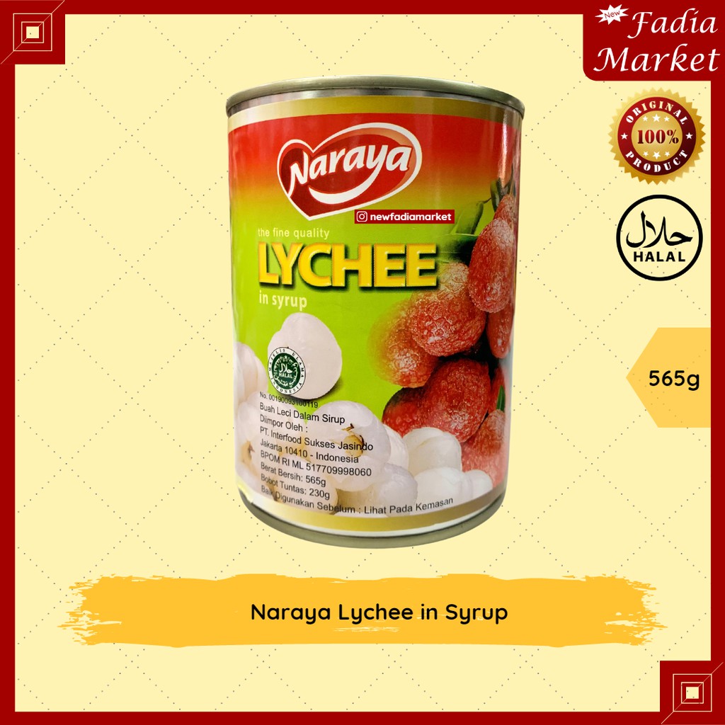 

Naraya Lychee in Syrup (Buah Leci Kaleng) 565g