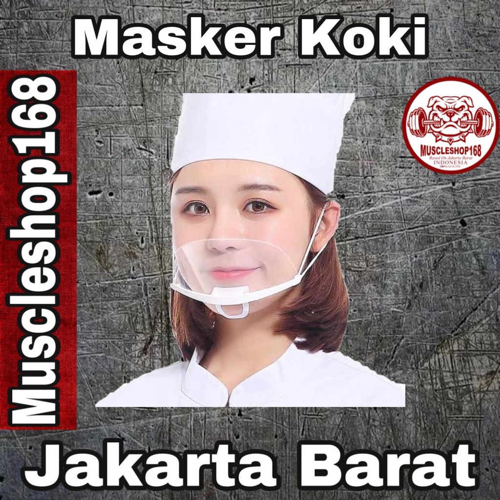 Masker Transparan Plastik Penutup Mulut Restoran MUA Pabrik SPA Kantin Resepsionis Hotel Koki Dapur