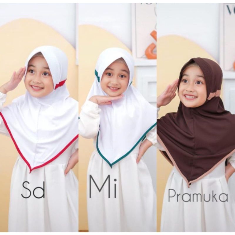 Jilbab anak sekolah / kerudung anak / jilbab sekolah anak perempuan sd