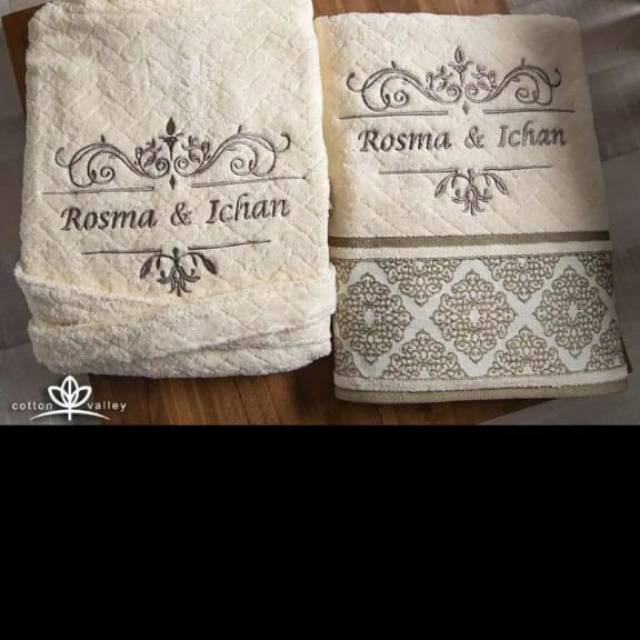 Handuk bordir custom nama