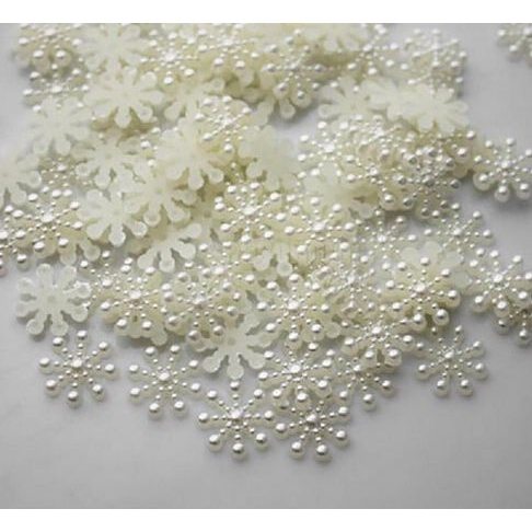 Snowflake Beads FlatBack (100pcs)