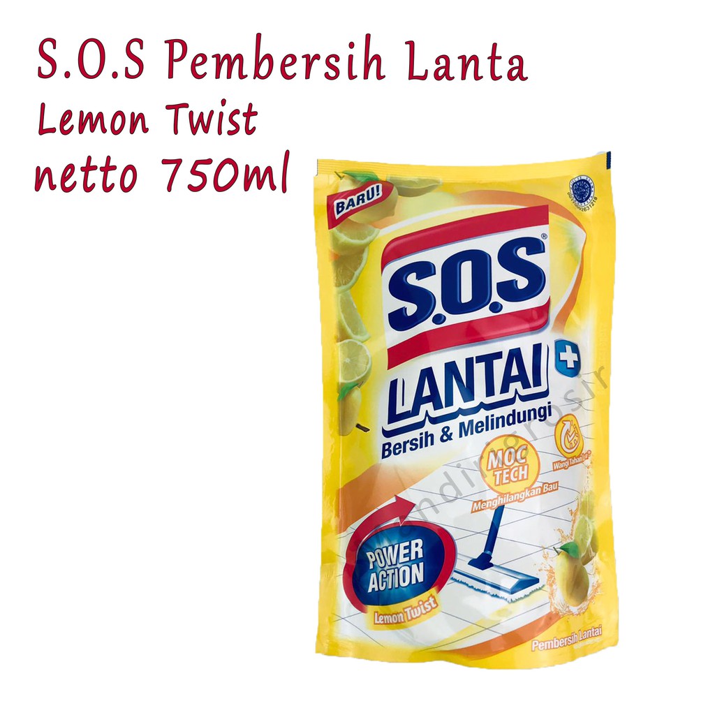 Pembersih Lantai *S.O.S Lantai * Power Action * Lemon Twist