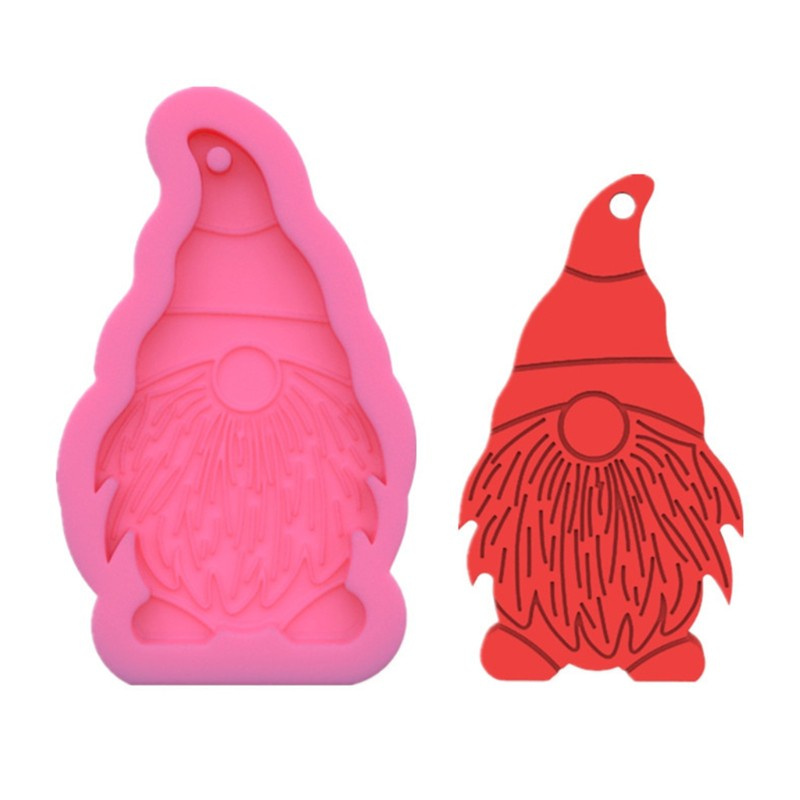 Glitter Dwarf Doll Shaped Keychain Epoxy Resin Mold Key Chain Pendants Silicone Mould DIY Crafts Decorations Casting Tools