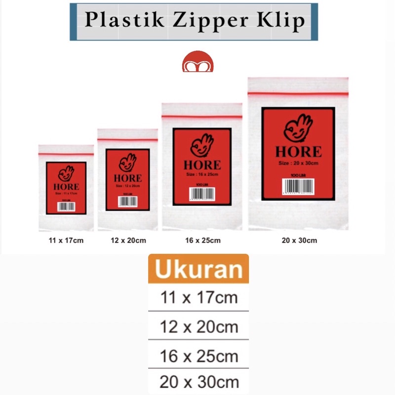 100 Pcs - Plastik ZipLock Plastik Cetik Klip Plastik Serbaguna Penyimpan Mpasi Masker Pouch