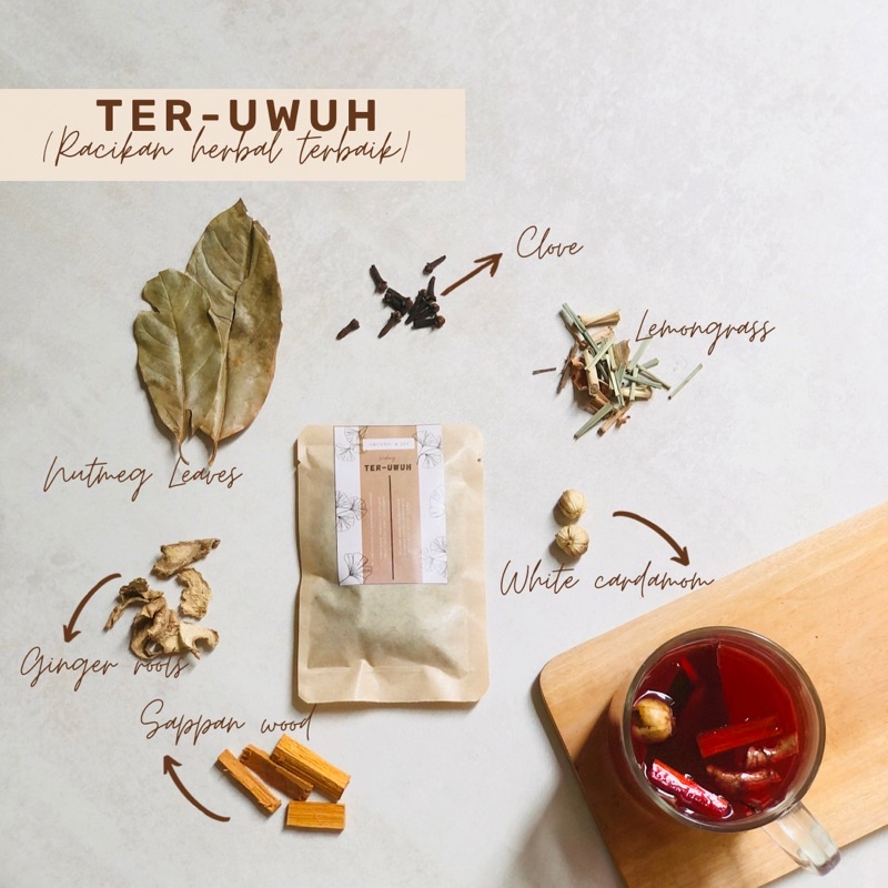 Organic&amp;Joy• WEDANG SERIES: Uwuh/Rosella/Jahe/JSR/Telang/Alang2/Minuman herbal rempah imun tubuh