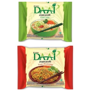 

Mie Instan Daai Vegan Rasa Soto dan Mie Goreng - Vegan Noodle (5PCS)