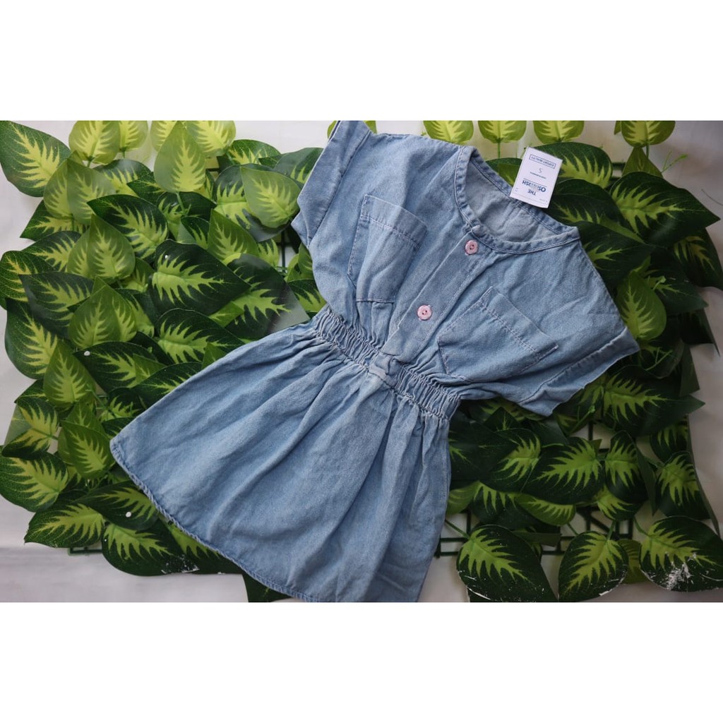 CARVA ORIGINAL ATASAN ANAK DRESS ANAK BIANCA JEANS DENIM PEREMPUAN JEANS BIANCA 1-5 TAHUN REALPICT