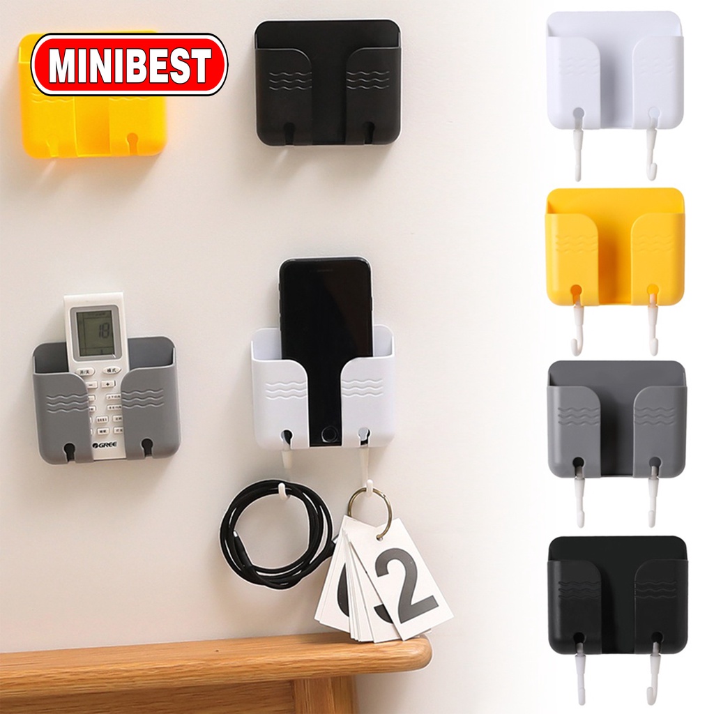 [MB] Holder Tempel Dinding Tempat Charger Hp, Remote / Rak Gantung Multifungsi