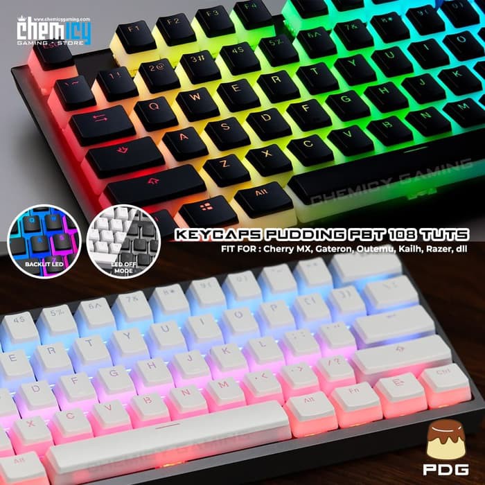 Keycaps Pudding PBT Doubleshot Backlit