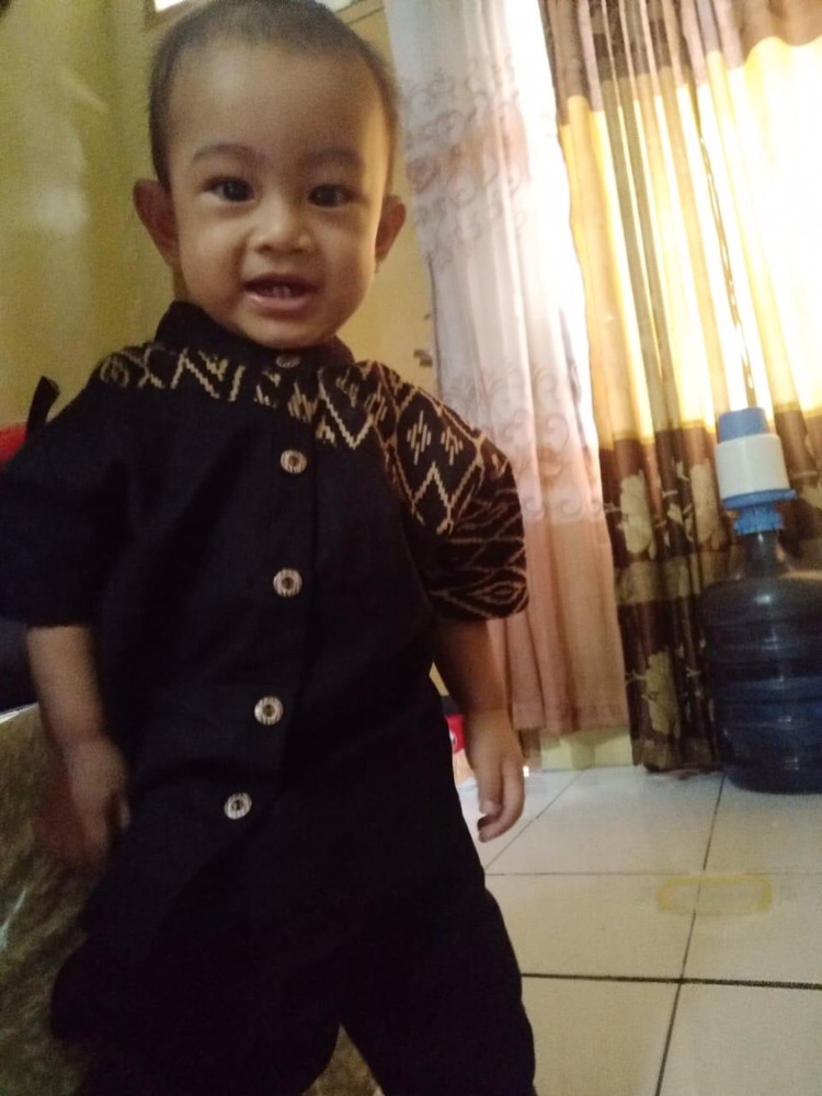 Kemeja Koko Bayi Anak/kurta Bayi Anak/kemeja Koko Kombinasi Batik Bayi Anak Bahan Linen Rami Grade A