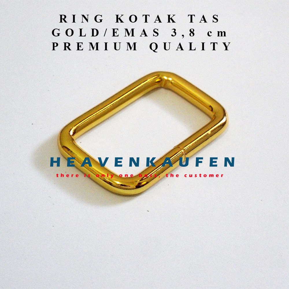 Ring Kotak Tas 3,8 cm Emas/Gold Premium Quality