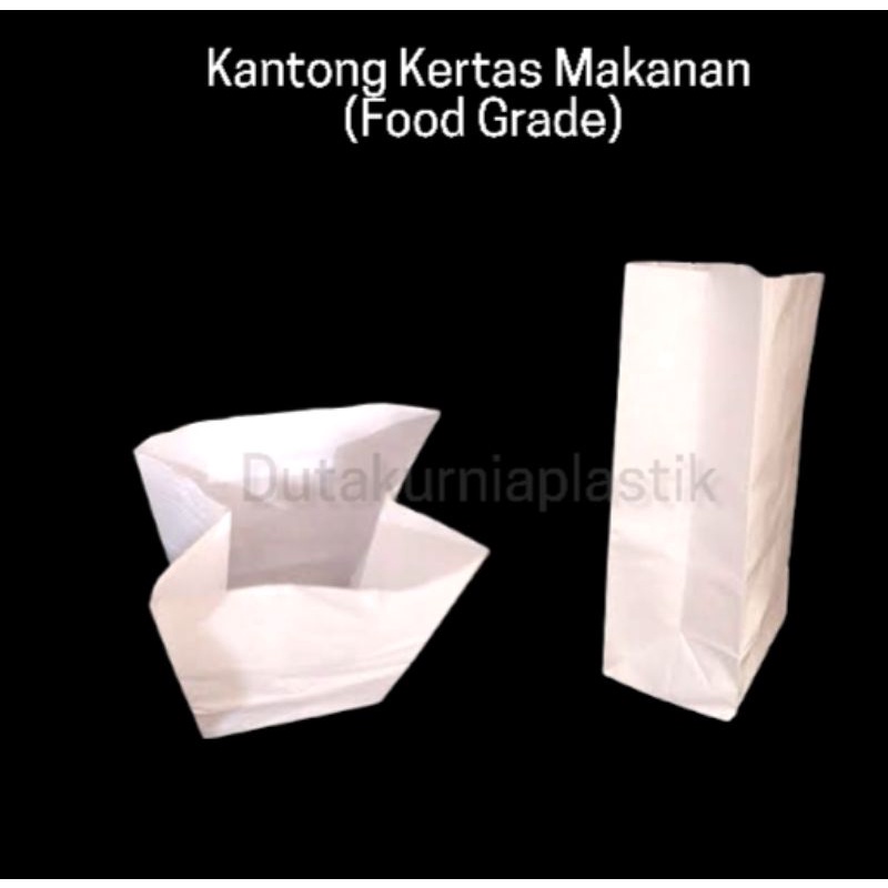 KANTONG KERTAS MAKANAN / Kantong Ayam Roti Burger Tahu Goreng Food Paper Aman Food Grade Isi 100 pcs