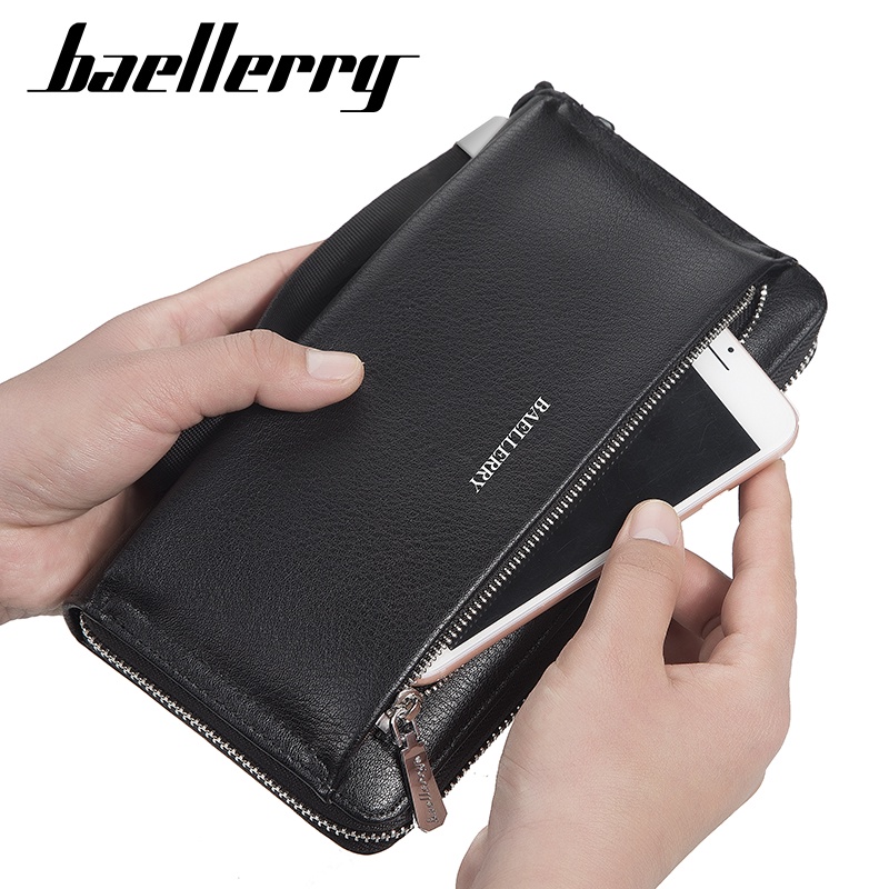 BAELLERRY S1081 Dompet Pria Wanita Panjang Bahan Kulit PU Leather Premium WATCHKITE BAEOS-3