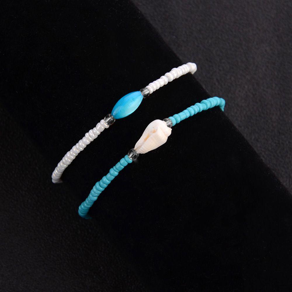 Lily Gelang Kaki Hadiah Lapis Boho Adjustable Perhiasan Pantai