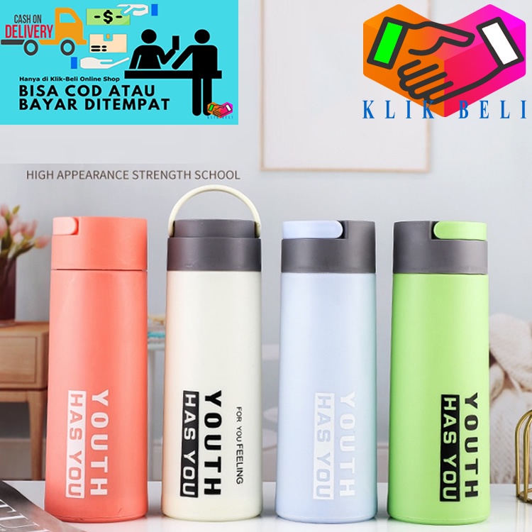 Botol Kaca Youth Motif 450ml Botol Minum Karakter Termos Animal Glass Bottle Tumbler