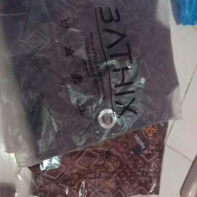 Sanvanina Kemeja Batik Songket Panjang Diamond Brown E-1071